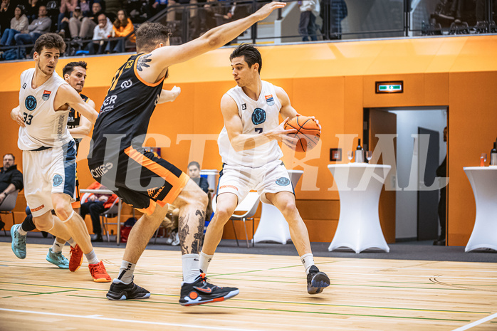 Basketball, Win2Day Superliga 2022/23, Grunddurchgang 11.Runde, Vienna Timberwolves, CITIES Panthers Fürstenfeld, Robbe Janssens (7)