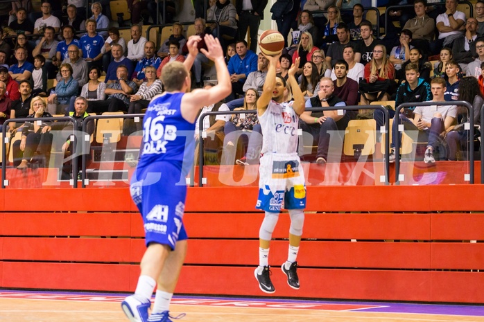 Basketball, ABL 2017/18, Grunddurchgang 7.Runde, Kapfenberg Bulls, Oberwart Gunners, Marck Coffin (15)