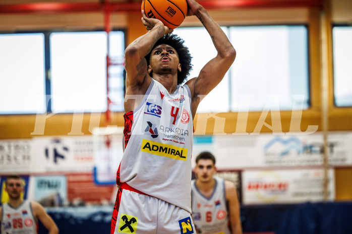 Basketball, win2day Basketball Superliga 2023/24, Grunddurchgang 1.Runde, Traiskirchen Lions, Fürstenfeld Panthers, Demarcus Demonia (4)