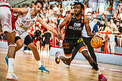 Basketball, win2day Basketball Superliga 2023/24, Grunddurchgang 1.Runde, Traiskirchen Lions, Fürstenfeld Panthers, Dylan Causwell (8)