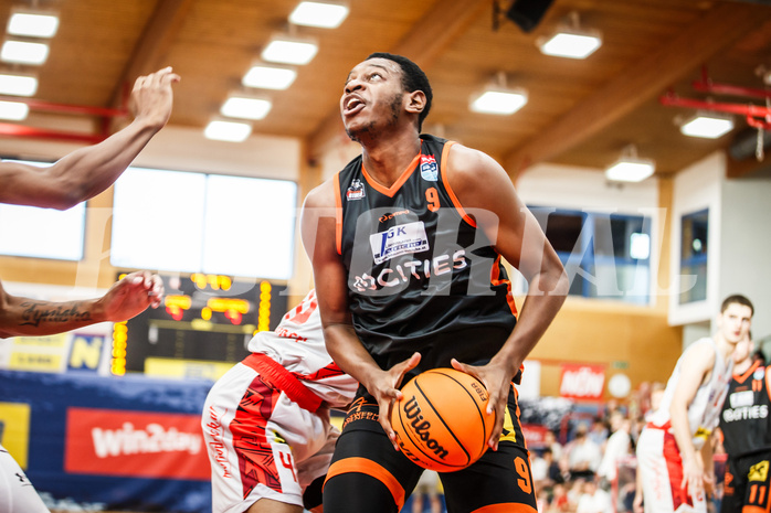 Basketball, win2day Basketball Superliga 2023/24, Grunddurchgang 1.Runde, Traiskirchen Lions, Fürstenfeld Panthers, Alonzo Campbell (9)