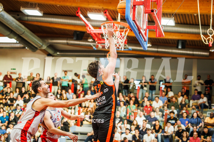 Basketball, win2day Basketball Superliga 2023/24, Grunddurchgang 1.Runde, Traiskirchen Lions, Fürstenfeld Panthers, Milan Dokmanovic (12)