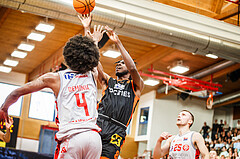 Basketball, win2day Basketball Superliga 2023/24, Grunddurchgang 1.Runde, Traiskirchen Lions, Fürstenfeld Panthers, Dylan Causwell (8)