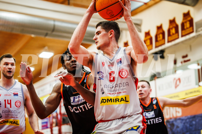Basketball, win2day Basketball Superliga 2023/24, Grunddurchgang 1.Runde, Traiskirchen Lions, Fürstenfeld Panthers, Aleksej Kostic (6)
