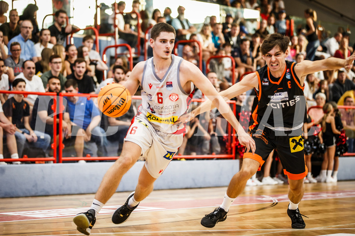 Basketball, win2day Basketball Superliga 2023/24, Grunddurchgang 1.Runde, Traiskirchen Lions, Fürstenfeld Panthers, Aleksej Kostic (6)