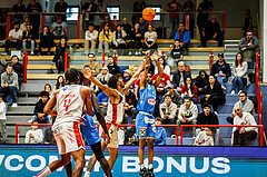 Basketball, win2day Basketball Superliga 2023/24, Viertelfinale Spiel 3, Traiskirchen Lions, SKN St.Pölten, Michael Anthony Randolph Jr. (5)