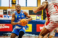 Basketball, win2day Basketball Superliga 2023/24, Viertelfinale Spiel 3, Traiskirchen Lions, SKN St.Pölten, Steven Kaltenbrunner (7)