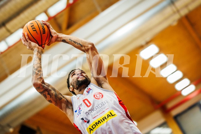 Basketball, win2day Basketball Superliga 2023/24, Viertelfinale Spiel 3, Traiskirchen Lions, SKN St.Pölten, Manuel Patterson Jr (0)