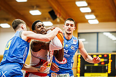 Basketball, win2day Basketball Superliga 2023/24, Viertelfinale Spiel 3, Traiskirchen Lions, SKN St.Pölten, Davon Clare (5)