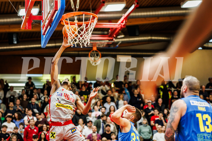 Basketball, win2day Basketball Superliga 2023/24, Viertelfinale Spiel 3, Traiskirchen Lions, SKN St.Pölten, Jaquan Lawrence (40)
