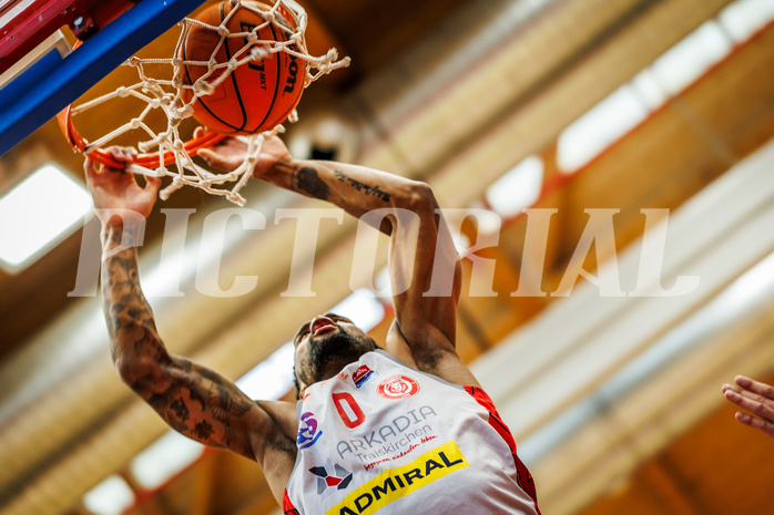Basketball, win2day Basketball Superliga 2023/24, Viertelfinale Spiel 3, Traiskirchen Lions, SKN St.Pölten, Manuel Patterson Jr (0)