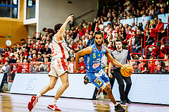 Basketball, win2day Basketball Superliga 2023/24, Viertelfinale Spiel 3, Traiskirchen Lions, SKN St.Pölten, Michael Anthony Randolph Jr. (5)