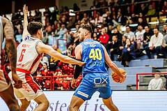 Basketball, win2day Basketball Superliga 2023/24, Viertelfinale Spiel 3, Traiskirchen Lions, SKN St.Pölten, Matej Kavas (40)