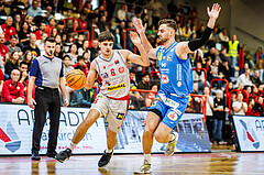 Basketball, win2day Basketball Superliga 2023/24, Viertelfinale Spiel 3, Traiskirchen Lions, SKN St.Pölten, Aleksej Kostic (6)