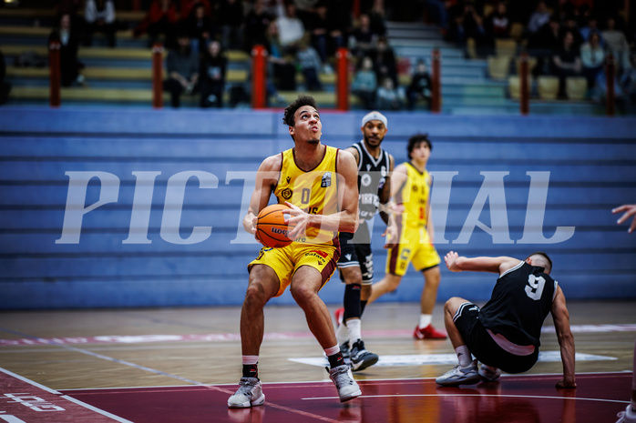 Basketball, Basketball Zweite Liga 2024/25, Grunddurchgang 19.Runde, Traiskirchen Lions NexGen, Wörthersee Piraten, Noah Oguamalam (0)