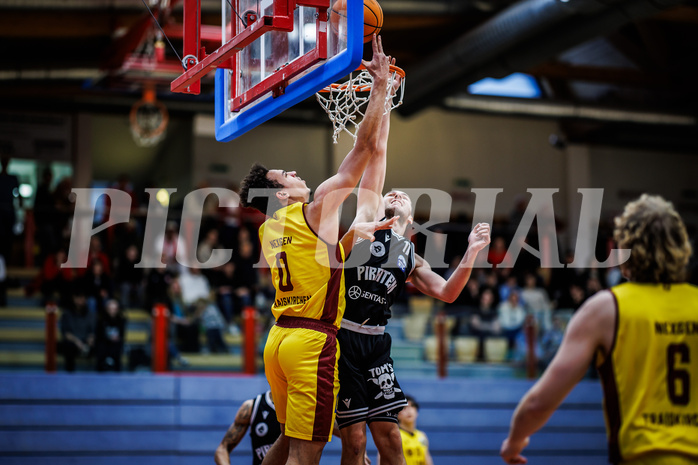 Basketball, Basketball Zweite Liga 2024/25, Grunddurchgang 19.Runde, Traiskirchen Lions NexGen, Wörthersee Piraten, Noah Oguamalam (0)