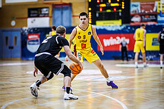 Basketball, Basketball Zweite Liga 2024/25, Grunddurchgang 19.Runde, Traiskirchen Lions NexGen, Wörthersee Piraten, Tim Huber (2), Boris Perkovic (9)