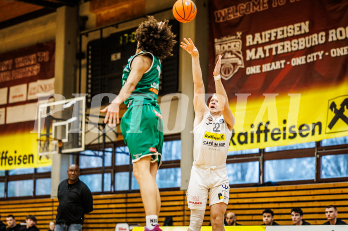 Basketball, Basketball Zweite Liga 2024/25, Grunddurchgang 19.Runde, Mattersburg Rocks, Future Team Steiermark, Asdren Drew Koka (22)