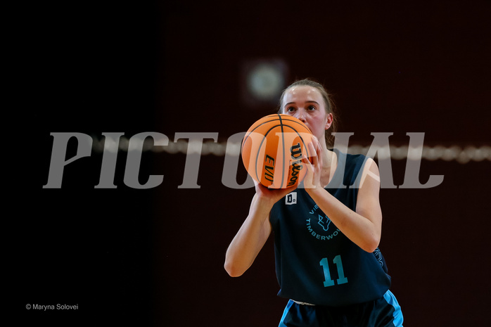 15.02.2025 Österreichischer Basketballverband 2024/25, SLWU19, Basket Flames UNION vs. Vienna Timberwolves