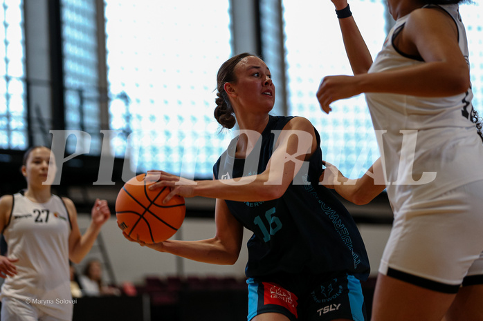 15.02.2025 Österreichischer Basketballverband 2024/25, SLWU19, Basket Flames UNION vs. Vienna Timberwolves