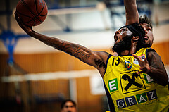 Basketball, Basketball Austria Cup 2022/23, Herren Finale, Gmunden Swans, UBSC Graz, Issac James Vann Jr (13)