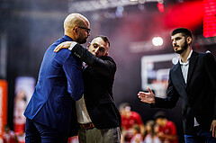 Basketball, Win2Day Superliga 2023/24, Grunddurchgang 4.Runde, BC Vienna, Flyers Wels, Sebastian Waser (Head Coach), Hrvoje Radanovic (Head. Coach)