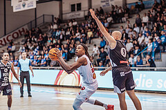 Basketball, Basketball Superliga 2023/24, Grundduchgang Runde 4., Oberwart Gunners, Kapfenberg Bulls, David Voetsch (9), James Graham (11)