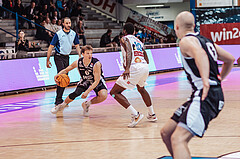 Basketball, Basketball Superliga 2023/24, Grundduchgang Runde 4., Oberwart Gunners, Kapfenberg Bulls, Miro Zapf (7), Trevion Lamar (10)