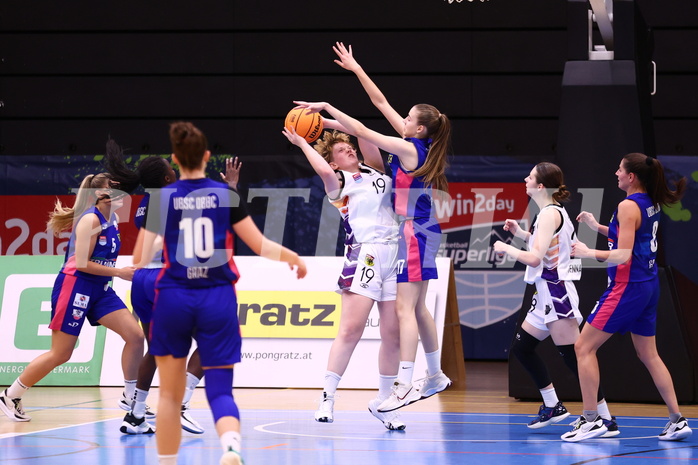 22.10.2023, Graz, Raiffeisen Sportpark, Basketball Damen Superliga 2023/24, Grunddurchgang 2.Runde, UBSC-DBBC Graz - Vienna United Women,  