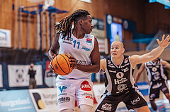 Basketball, Basketball Superliga 2023/24, Grundduchgang Runde 4., Oberwart Gunners, Kapfenberg Bulls, James Graham (11), David Voetsch (9)