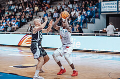 Basketball, Basketball Superliga 2023/24, Grundduchgang Runde 4., Oberwart Gunners, Kapfenberg Bulls, David Voetsch (9), James Graham (11)