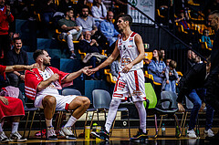 Basketball, Win2Day Superliga 2023/24, Grunddurchgang 4.Runde, BC Vienna, Flyers Wels, Jozo Rados (3), Bogic Vujosevic (5)