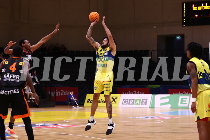 22.10.2023, Graz, Raiffeisen Sportpark Graz, Basketball Superliga 2023/24, Grunddurchgang, Runde 4, UBSC Raiffeisen Graz vs. CITIES Panthers Fürstenfeld