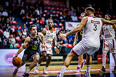 Basketball, Win2Day Superliga 2023/24, Grunddurchgang 4.Runde, BC Vienna, Flyers Wels, Paul Isbetcherian (19)
