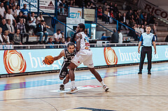 Basketball, Basketball Superliga 2023/24, Grundduchgang Runde 4., Oberwart Gunners, Kapfenberg Bulls, Noah Baumann (4), Shaquille Rombley (5)