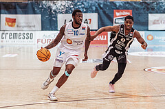 Basketball, Basketball Superliga 2023/24, Grundduchgang Runde 4., Oberwart Gunners, Kapfenberg Bulls, Trevion Lamar (10), Rudi Williams (3)
