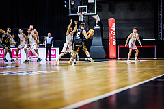 Basketball, Win2Day Superliga 2023/24, Grunddurchgang 4.Runde, BC Vienna, Flyers Wels, Mustafa Hassan Zadeh (1), Danilo Tepic (9)