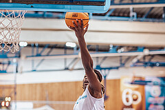 Basketball, Basketball Superliga 2023/24, Grundduchgang Runde 4., Oberwart Gunners, Kapfenberg Bulls, Ali Sow (6), James Graham (11)