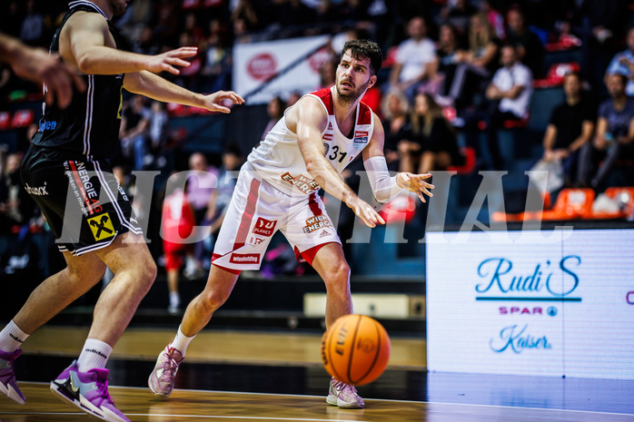 Basketball, Win2Day Superliga 2023/24, Grunddurchgang 4.Runde, BC Vienna, Flyers Wels, Davor Konjevic (31)
