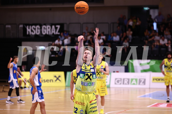 18.05.2024, Graz, Raiffeisen Sportpark, Basketball Superliga 2023/24, Playoffs, Finale, Spiel 1, UBSC Raiffeisen Graz - Unger Steel Gunners Oberwart