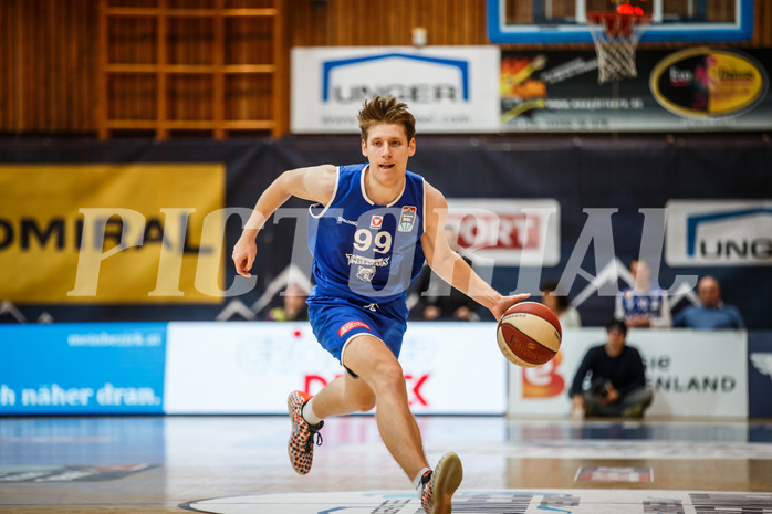 Basketball, Admiral Basketball Superliga 2019/20, Grunddurchgang 13.Runde, Oberwart Gunners, D.C. Timberwolves, Jonas John (99)