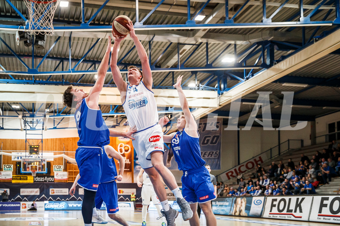 Basketball, Admiral Basketball Superliga 2019/20, Grunddurchgang 13.Runde, Oberwart Gunners, Vienna D.C. Timberwolves, Maximilian Schuecker (14)