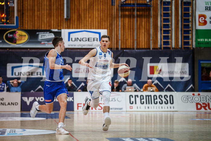 Basketball, Admiral Basketball Superliga 2019/20, Grunddurchgang 13.Runde, Oberwart Gunners, D.C. Timberwolves, Edi Patekar (9)
