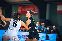 Basketball Basketball Damen Superliga 2021/22, Grunddurchgang 4.Runde Vienna D.C. Timberwolves vs. Basket Flames
