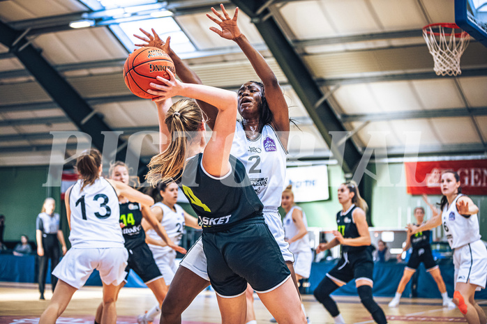 Basketball Basketball Damen Superliga 2021/22, Grunddurchgang 4.Runde Vienna D.C. Timberwolves vs. Basket Flames
