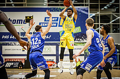 Basketball, bet-at-home Basketball Superliga 2021/22, Platzierungsrunde 9.Runde, SKN St. Pölten Basketball, Oberwart Gunners, Steven Kaltenbrunner (7)