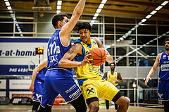 Basketball, bet-at-home Basketball Superliga 2021/22, Platzierungsrunde 9.Runde, SKN St. Pölten Basketball, Oberwart Gunners, Christopher Ferguson (20)