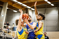 Basketball, bet-at-home Basketball Superliga 2021/22, Platzierungsrunde 9.Runde, SKN St. Pölten Basketball, Oberwart Gunners, Ioannis Chatzinikolas (11)