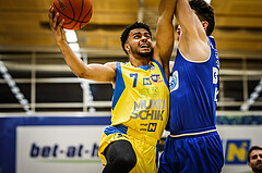 Basketball, bet-at-home Basketball Superliga 2021/22, Platzierungsrunde 9.Runde, SKN St. Pölten Basketball, Oberwart Gunners, Steven Kaltenbrunner (7)