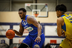 Basketball, bet-at-home Basketball Superliga 2021/22, Platzierungsrunde 9.Runde, SKN St. Pölten Basketball, Oberwart Gunners, Emondre Rickman (14)